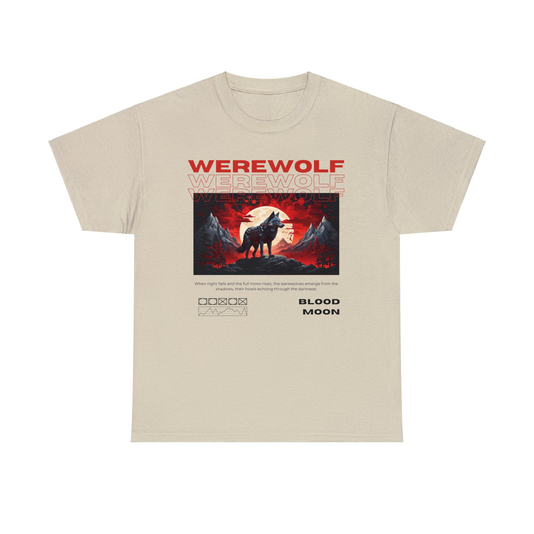 Blood Moon Werewolf T-Shirt - Moonlit Mountain Lore