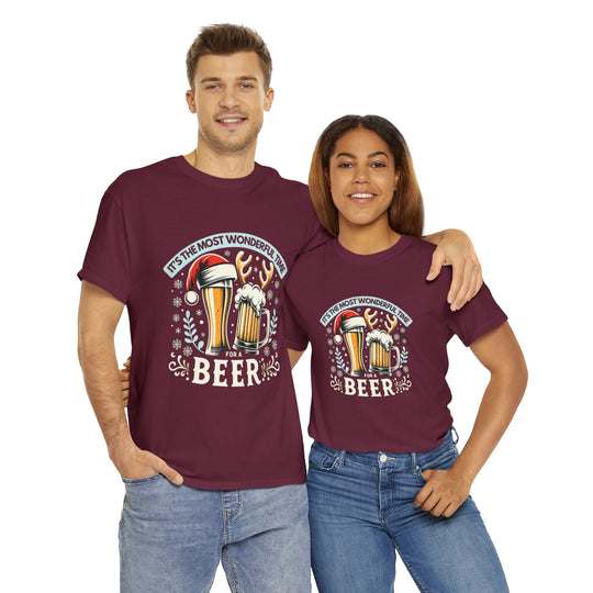 Wonderful Time For A Beer Unisex T Shirt - Wave Fusions