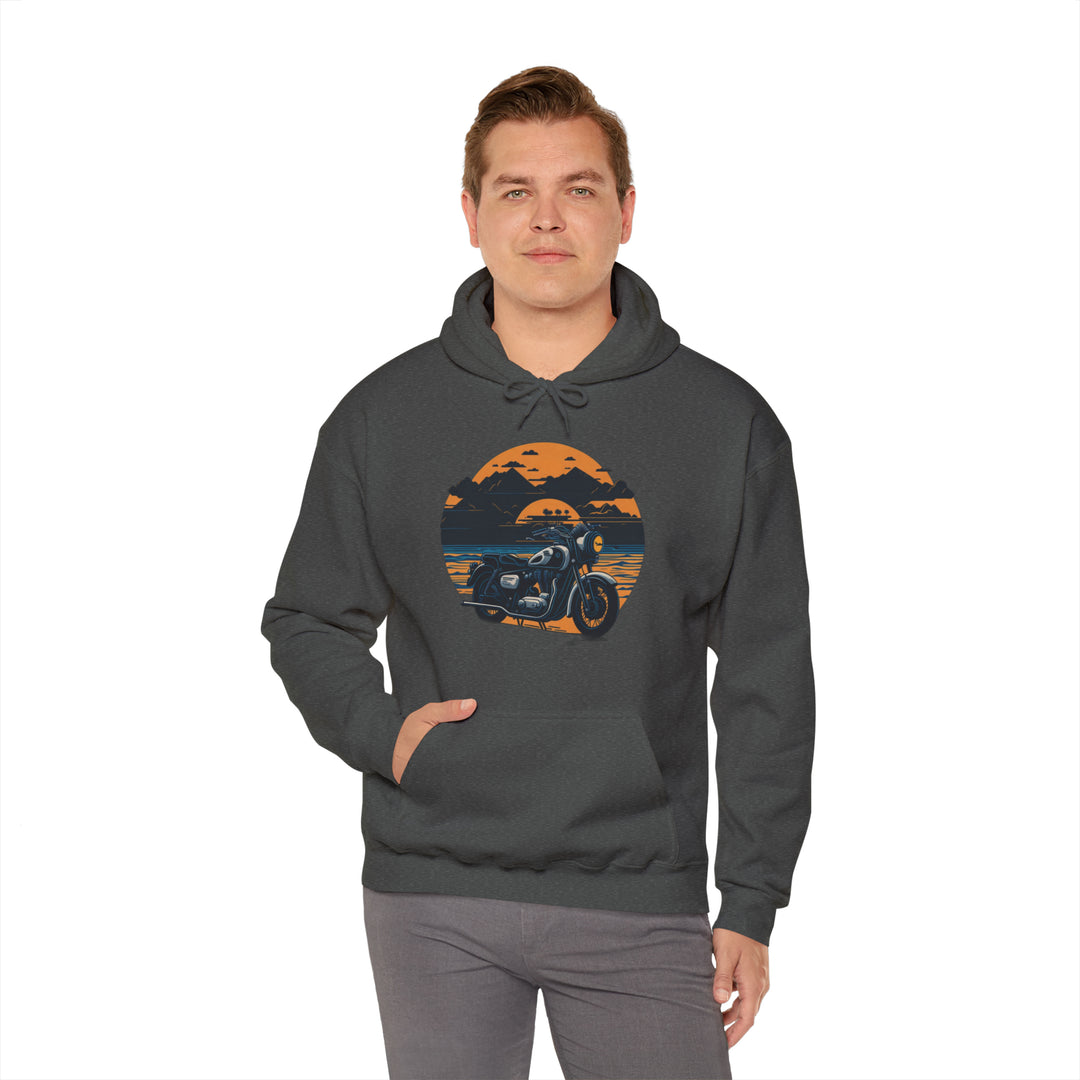 Vintage Bike Unisex Heavy Blend™ Hooded Sweatshirt - Wave Fusions