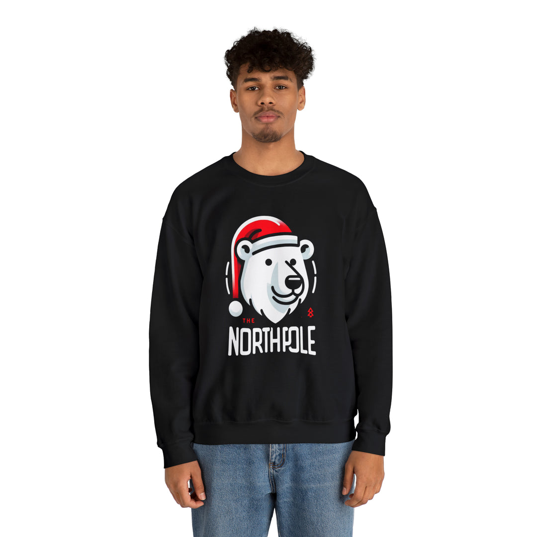 North Pole Bear Christmas Unisex Sweatshirt - Wave Fusions