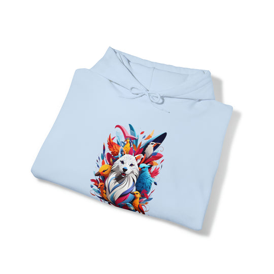 Dog and Phoenix Heavy Blend™ Hooded Sweatshirt - Wave Fusions