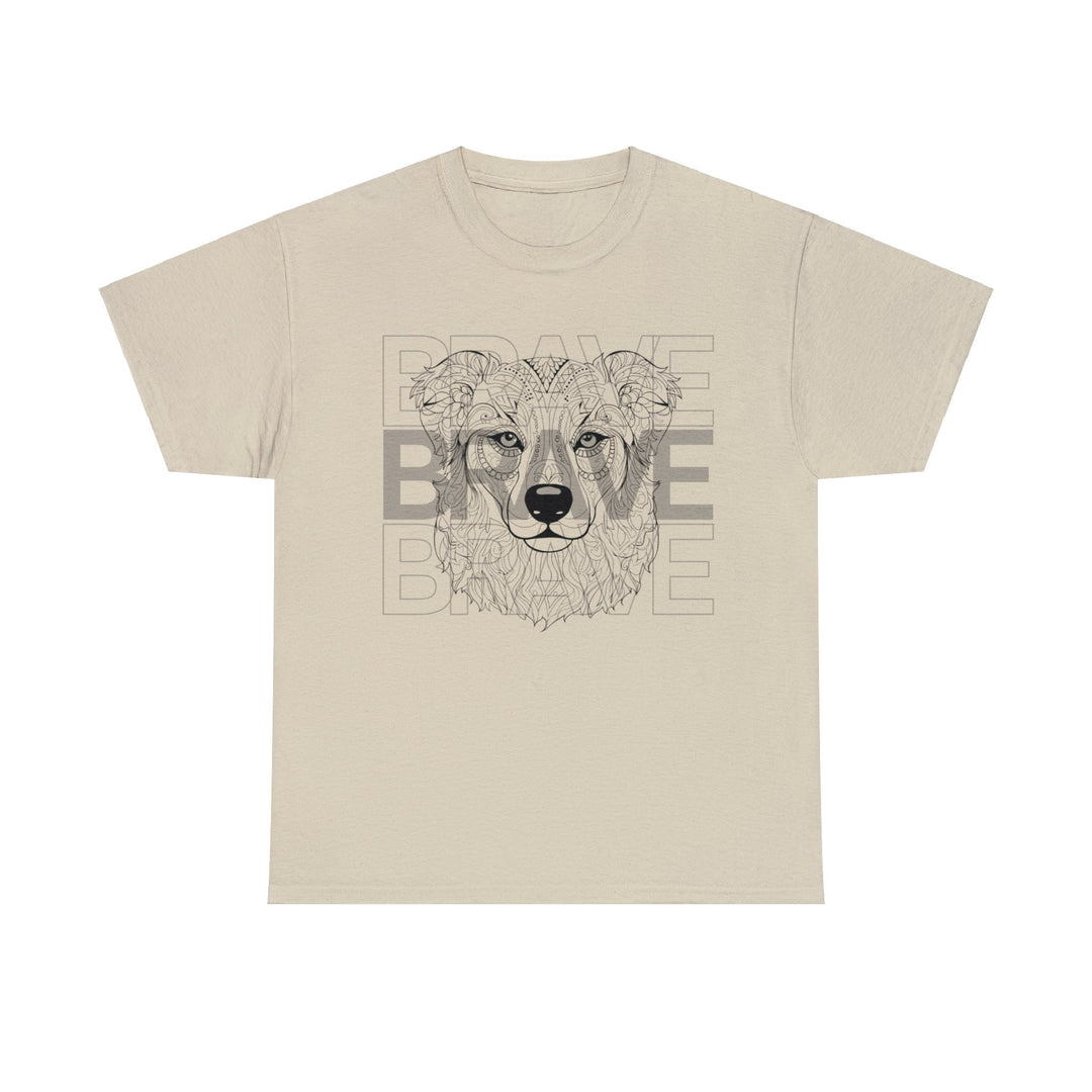 Brave Dog Tribal Canine T Shirt - Mythical Mutt