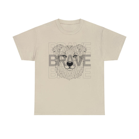 Brave Dog Tribal Canine T Shirt - Mythical Mutt