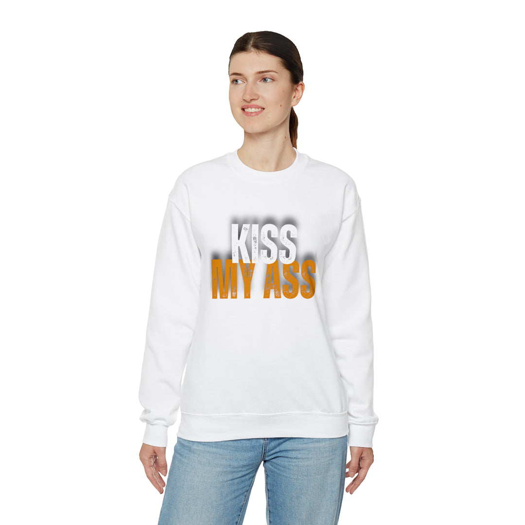 Kiss My Ass Unisex Heavy Blend™ Crewneck Sweatshirt - Wave Fusions