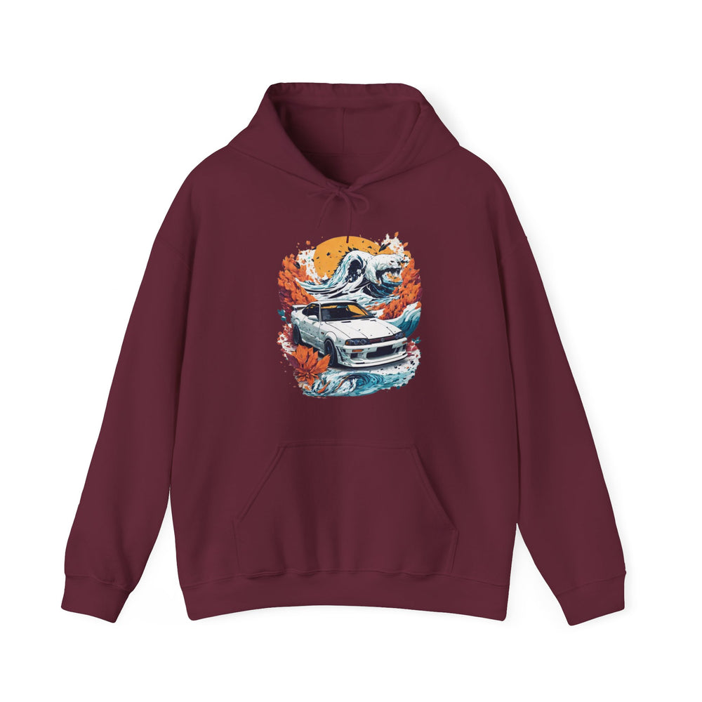 Autumn Wave Sports Car Hoodie - Vintage City Fashion