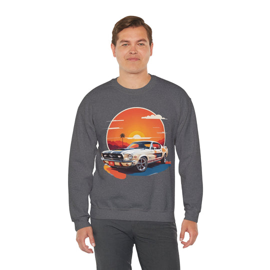 Sunset Muscle Car Sweatshirt - Muscle Car Edition