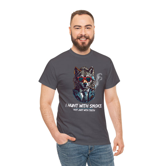 Cool Wolf Legend T-Shirt - I Hunt With Smoke Not Just With Teeth