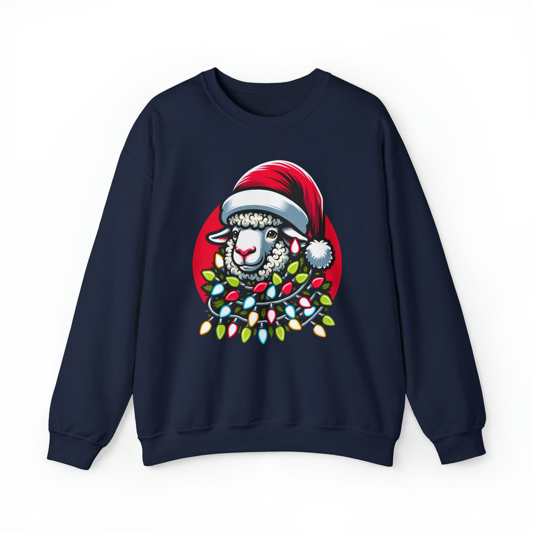 Sheep Christmas Lights Unisex Sweatshirt - Wave Fusions