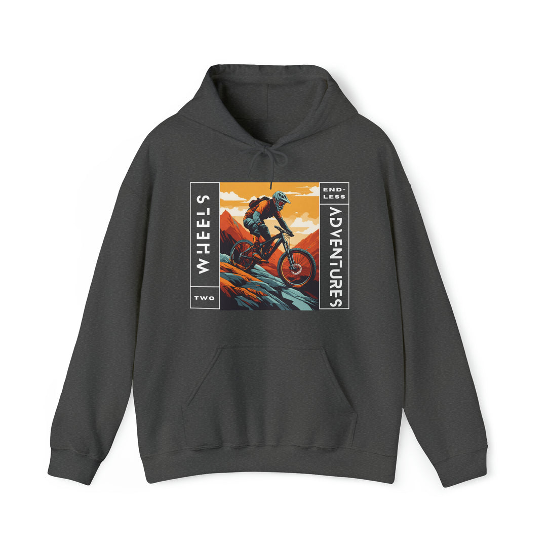 Two Wheel Endless Adventure Unisex Hoodie - Wave Fusions