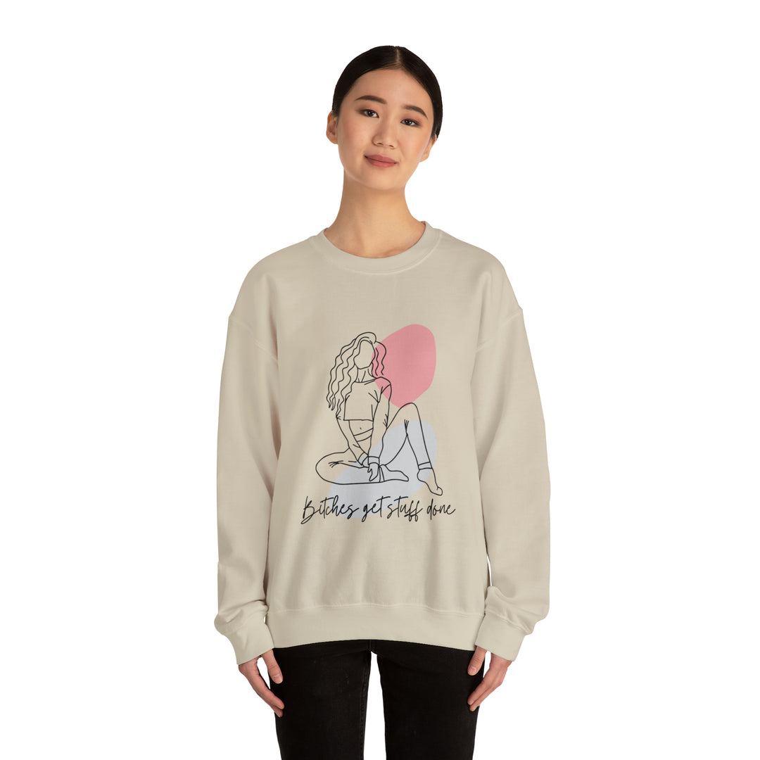 Line Art Unisex Heavy Blend™ Crewneck Sweatshirt - Wave Fusions