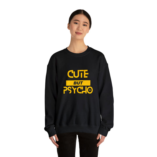 Cute But Psycho Unisex Heavy Blend™ Crewneck Sweatshirt - Wave Fusions