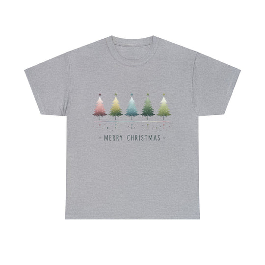 Pastel Forest Noel Christmas Trees Unisex T Shirt - Wave Fusions