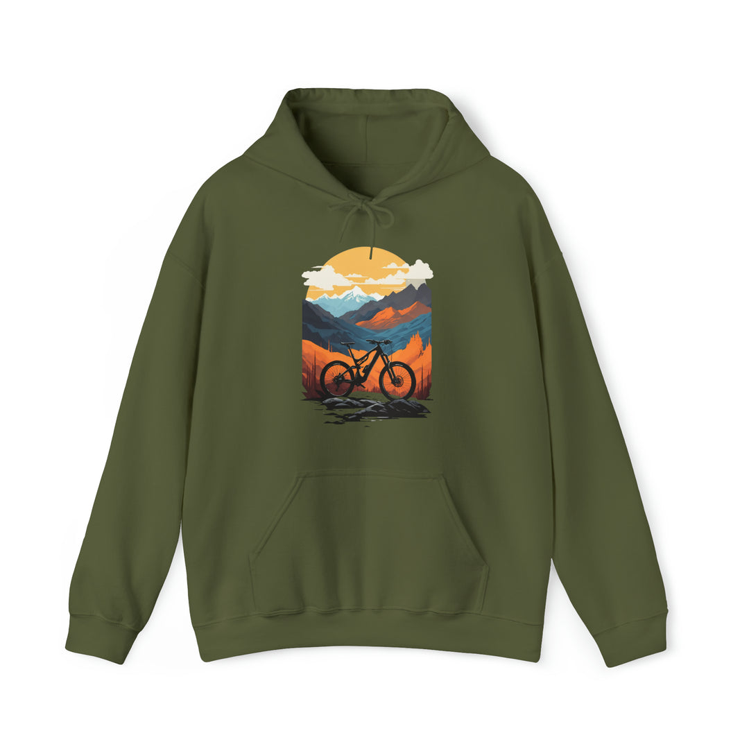 Mountain Bike Unisex Hoodie - Wave Fusions