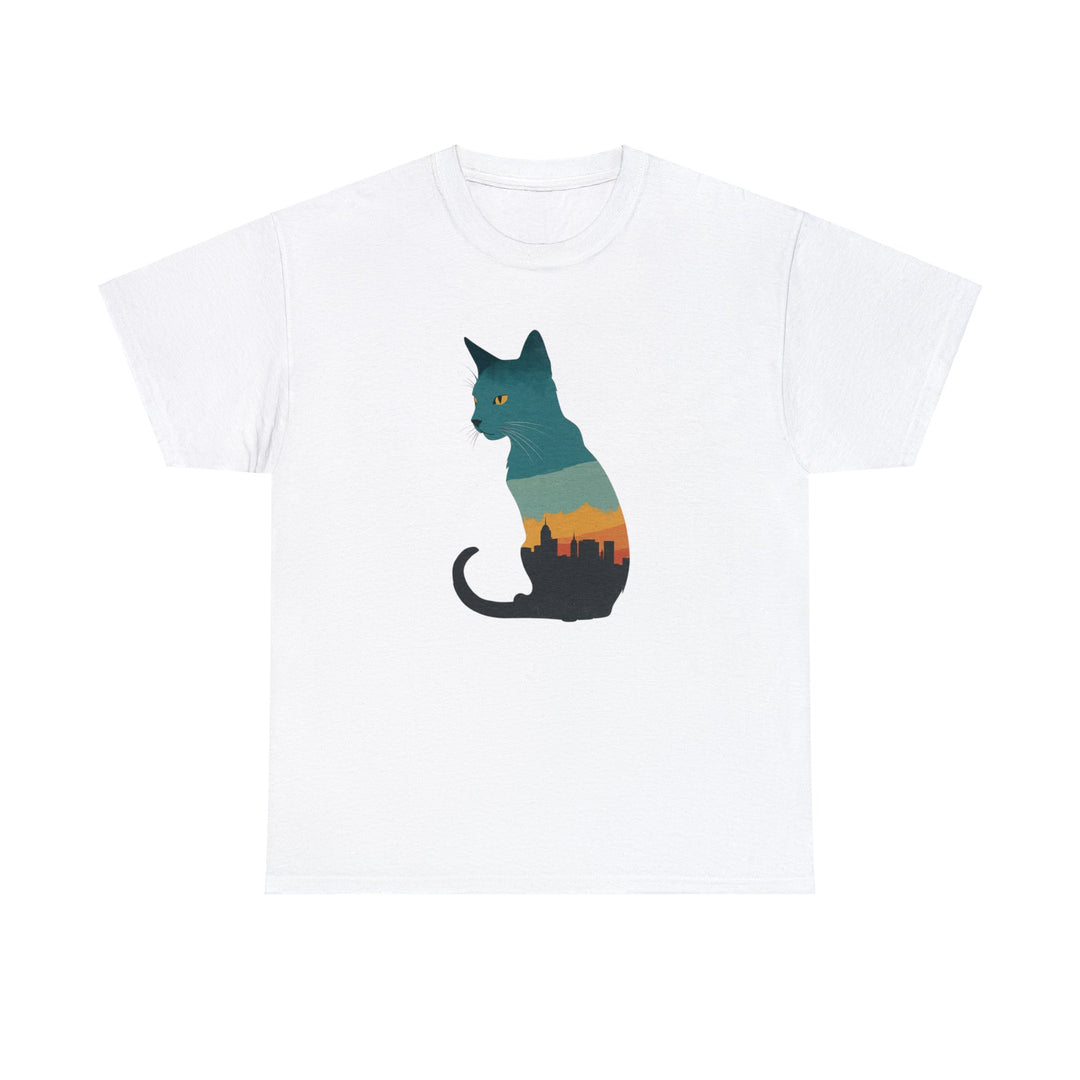 Cityscape Cat Hoodie T-shirt - Metropolitan Purr Line