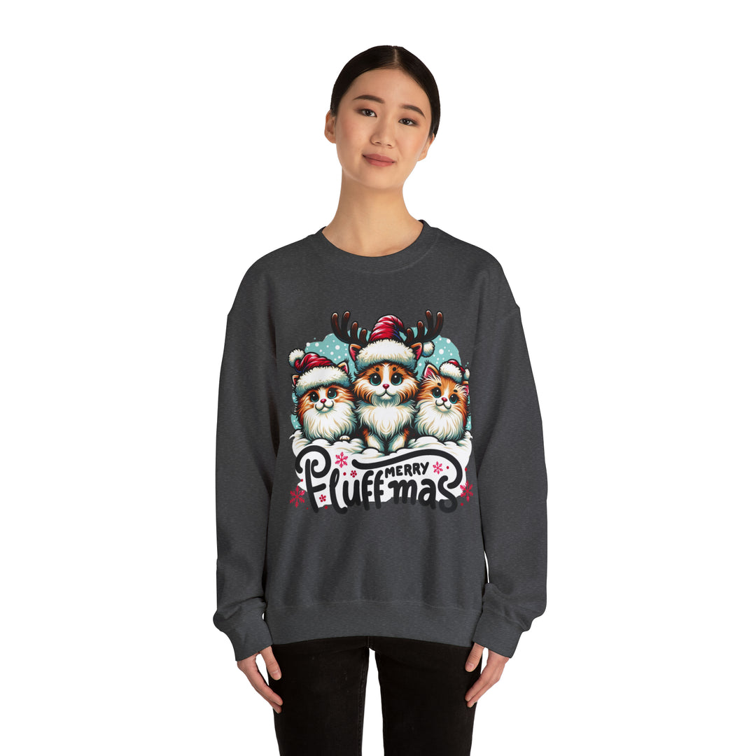 Merry Fluffmas Christmas Unisex Sweatshirt - Wave Fusions