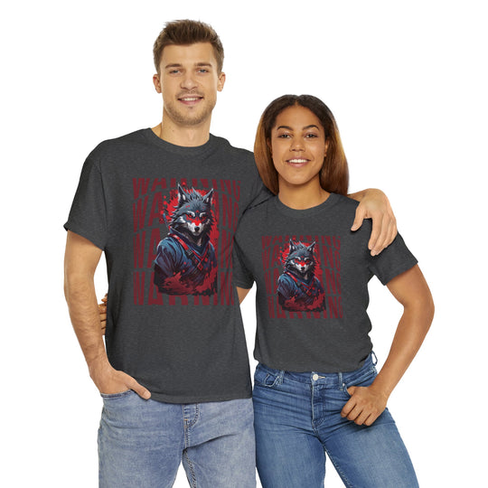 Warning! Warrior Wolf T-shirt - Majestic Wolf