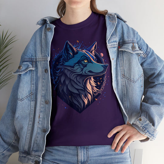 Lone Wolf Majesty T-shirt - Vibrant Wilderness