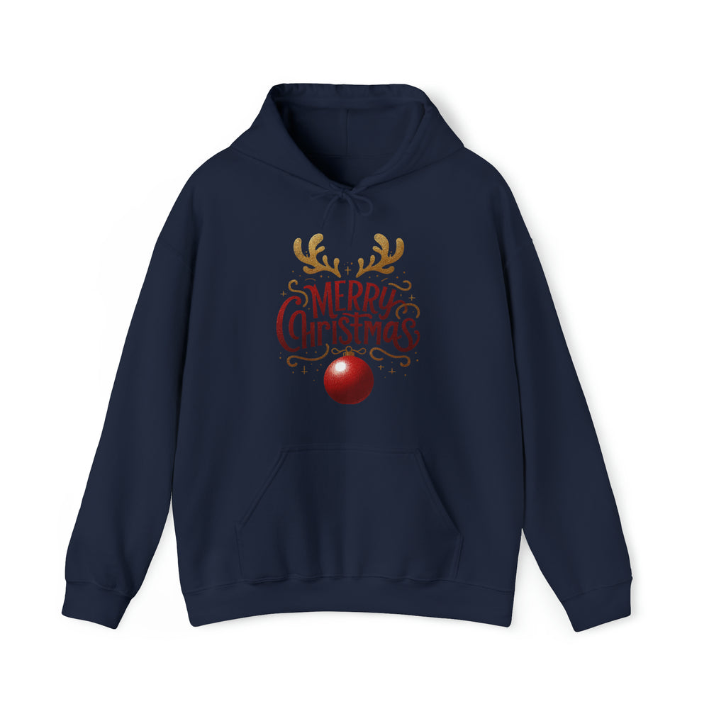 Deer Antlers Merry Christmas Unisex Hoodie - Wave Fusions