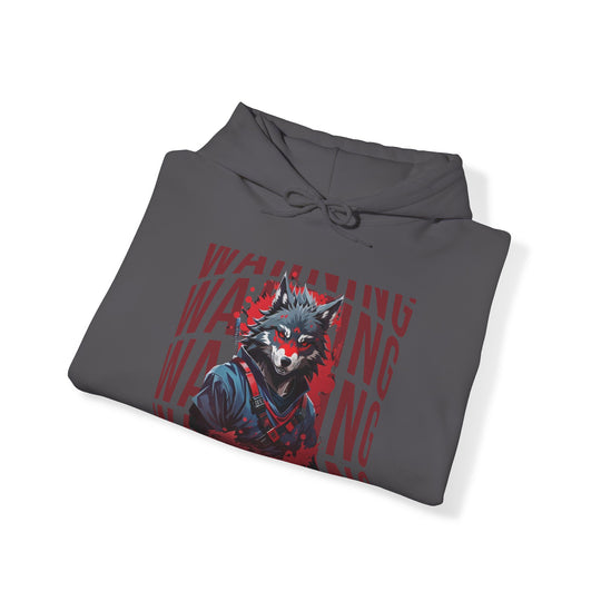 Warning! Warrior Wolf Hoodie - Majestic Wolf