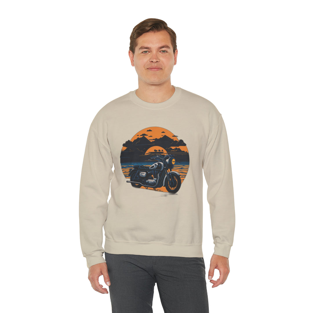 Vintage Bike Unisex Heavy Blend™ Crewneck Sweatshirt - Wave Fusions