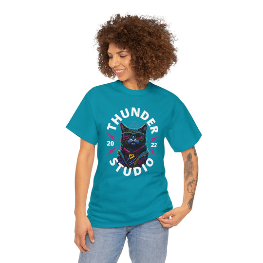 Thunder Studio Cat T-Shirt - DJ Cat Vibe