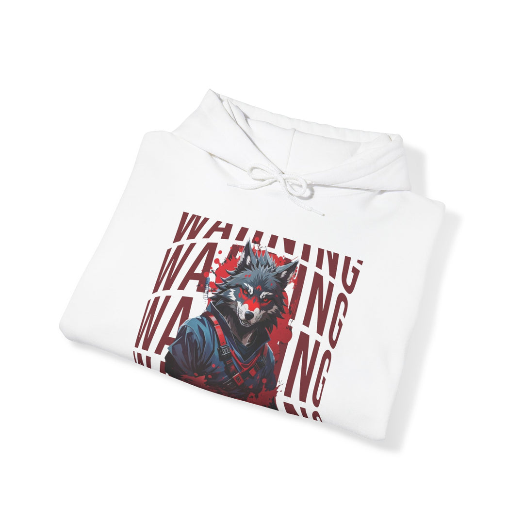 Warning! Warrior Wolf Hoodie - Majestic Wolf