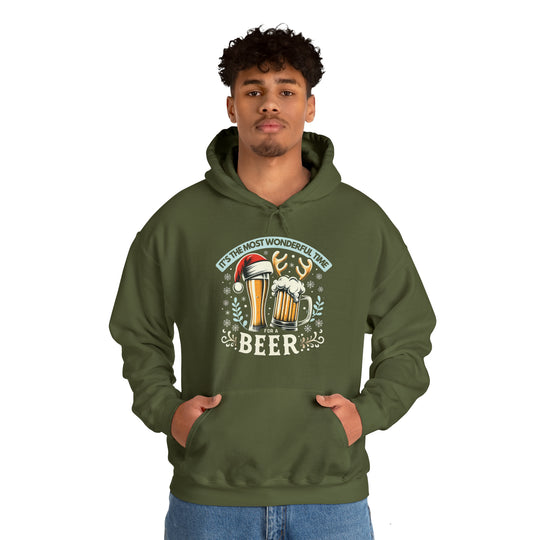 Wonderful Time For A Beer Unisex Hoodie - Wave Fusions