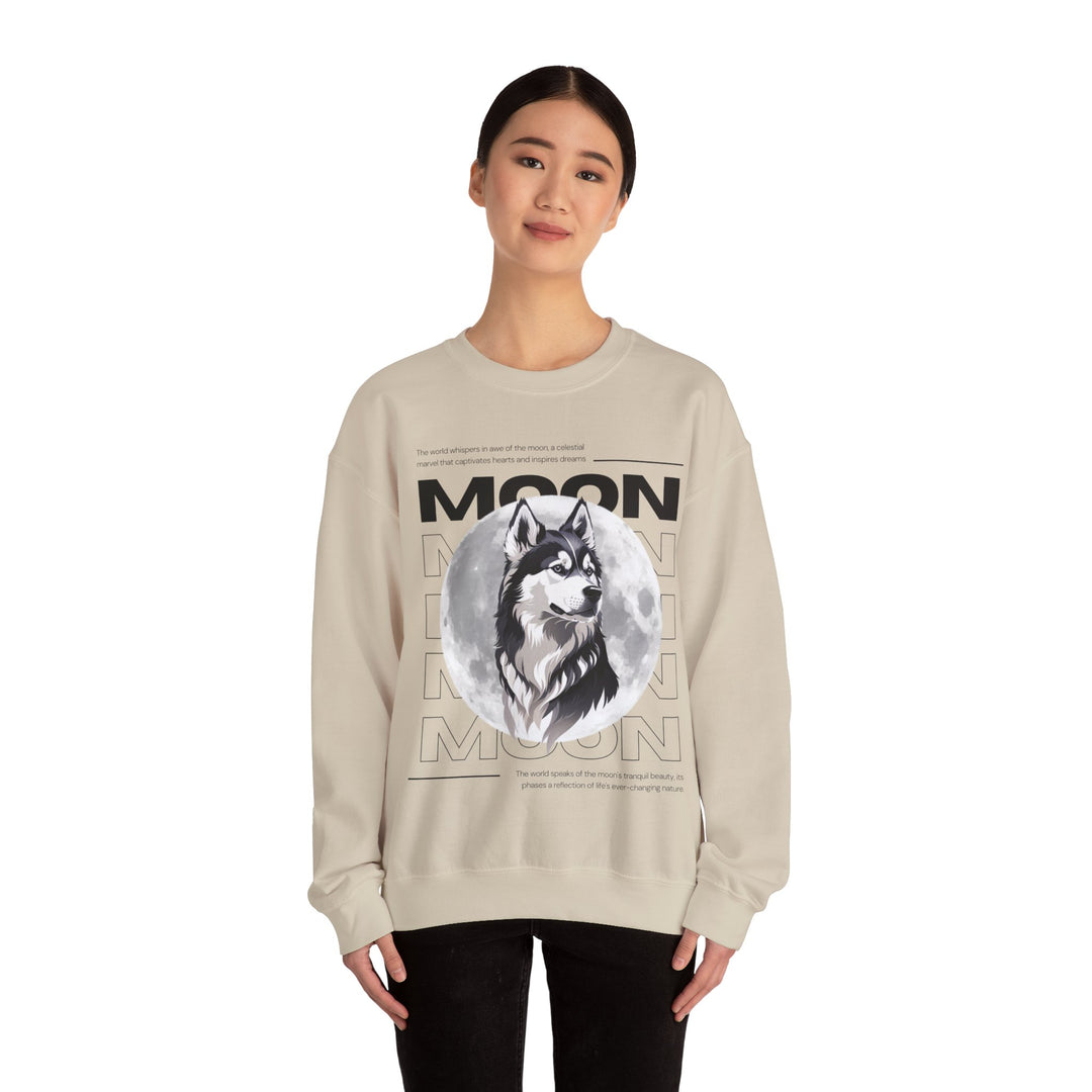 Full Moon Wolf Whisper Sweatshirt - Guiding Light of the Night