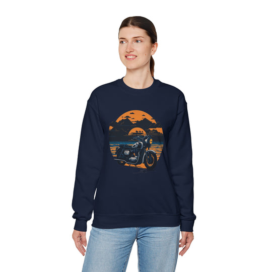 Vintage Bike Unisex Heavy Blend™ Crewneck Sweatshirt - Wave Fusions