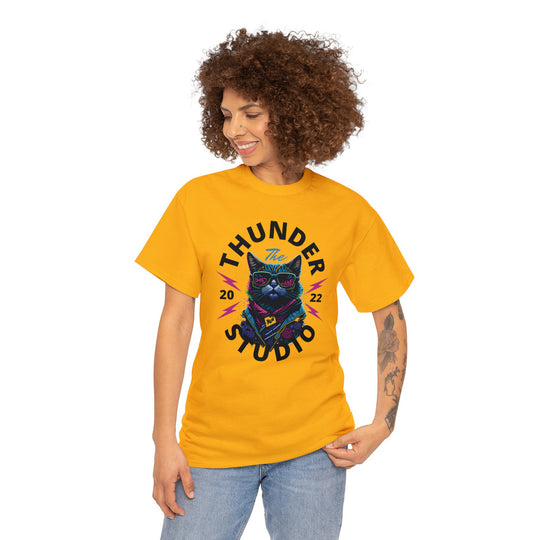 Thunder Studio Cat T-Shirt - DJ Cat Vibe