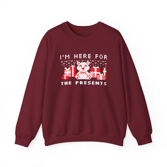 Holiday Cat Pixel Art Sweatshirt