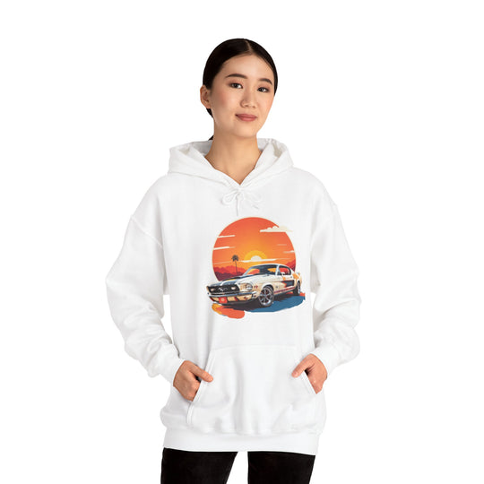 Sunset Muscle Car Hoodie - Muscle Car Edition