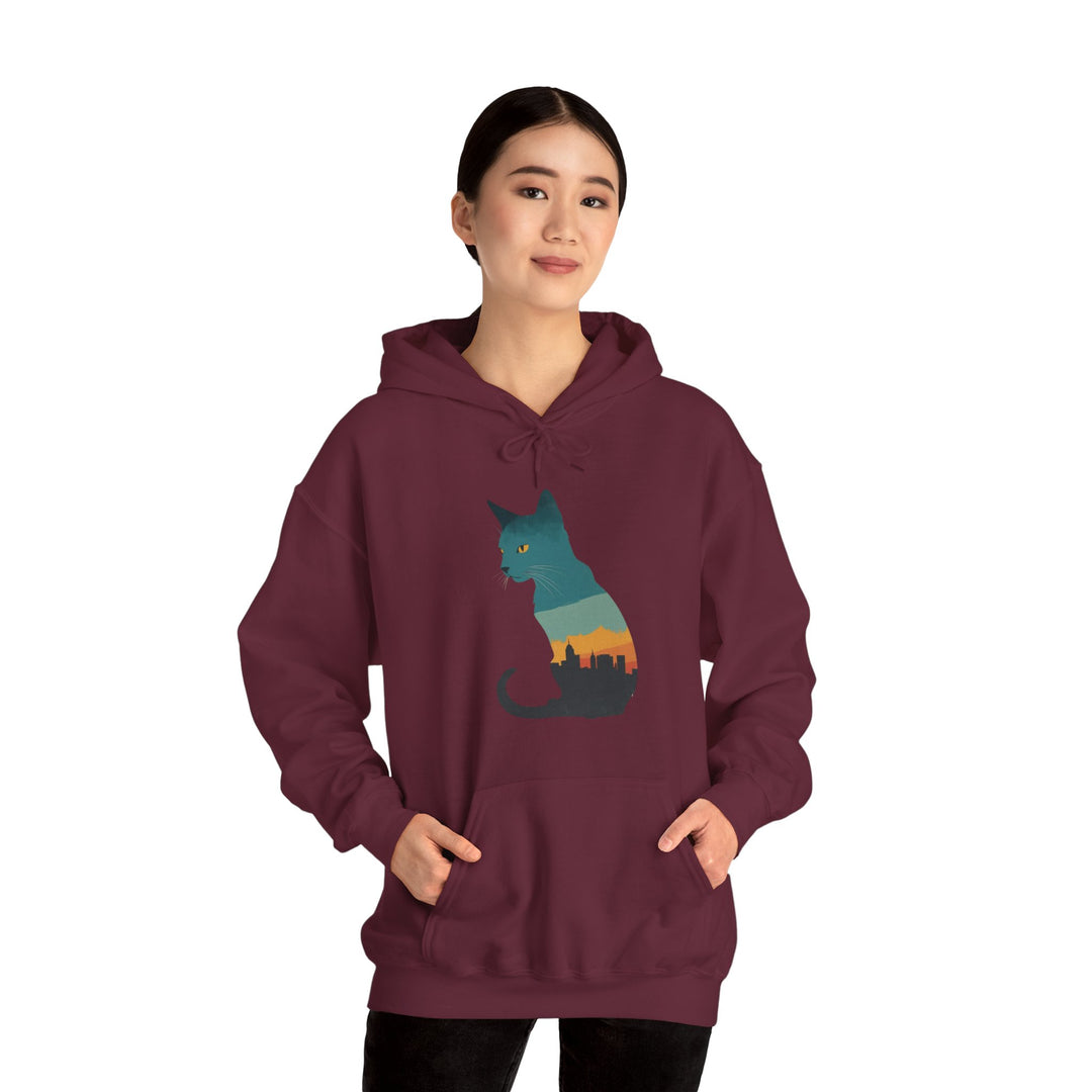 Cityscape Cat Hoodie - Metropolitan Purr Line