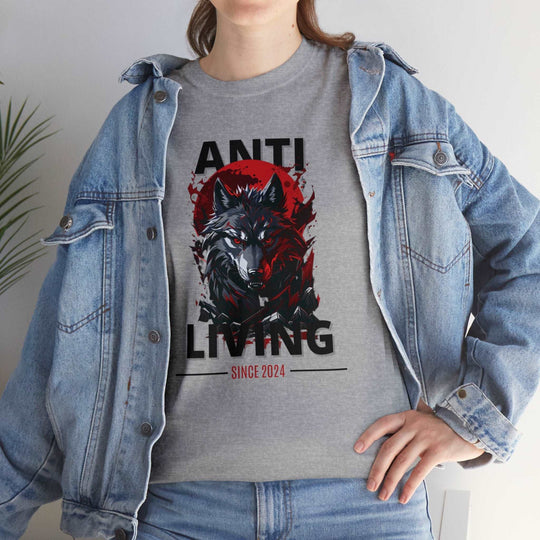 Anti-Living Wolf T-shirt - Dark Rebel Attire