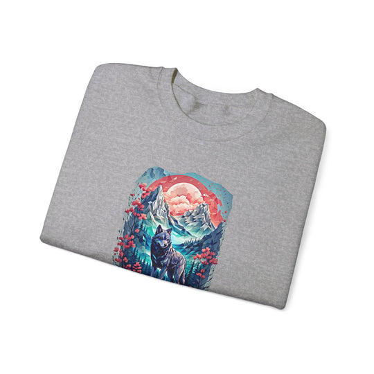 Wild Soul Endless Journey Sweatshirt - Mountain Wolf Spirit