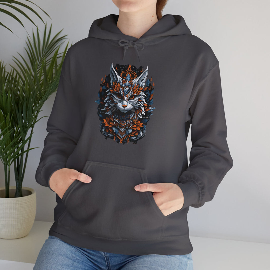 Tribal Majesty Cat Spirit Hoodie - Ancient Spirit Series