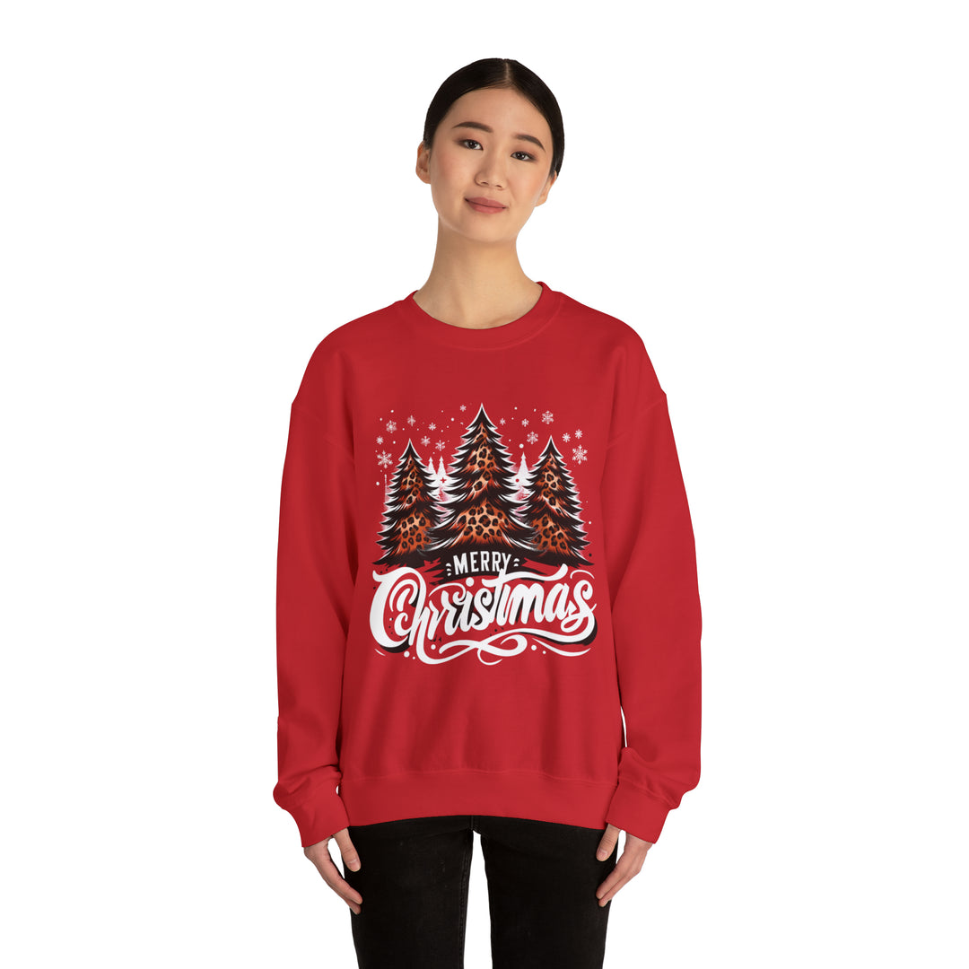 Cheetah Christmas Tree Unisex Sweatshirt - Wave Fusions