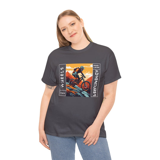 Two Wheels, Endless Adventure Unisex T Shirt - Wave Fusions