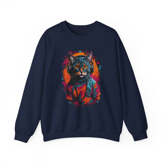 Rhythm and Purr Cat Sweatshirt - Tune In Style