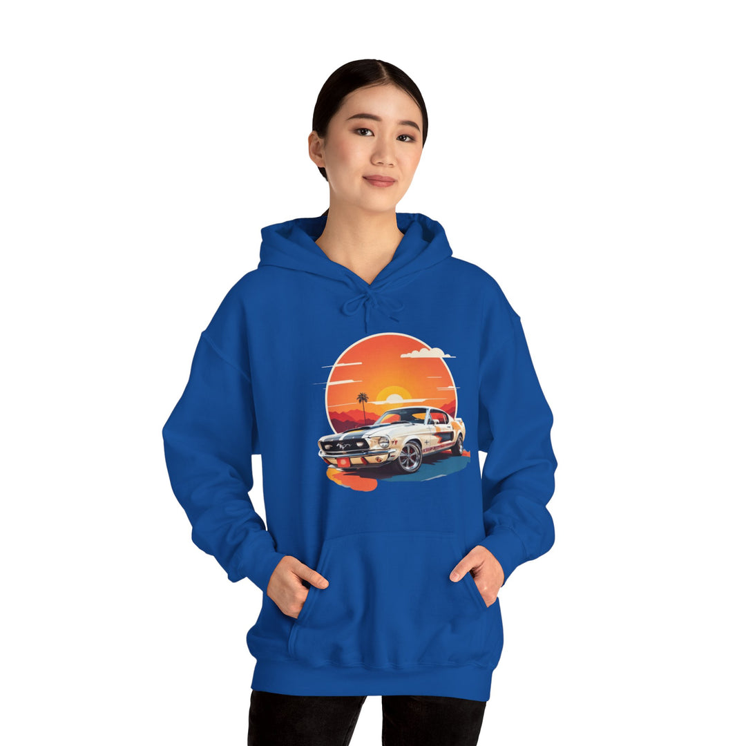 Sunset Muscle Car Hoodie - Muscle Car Edition