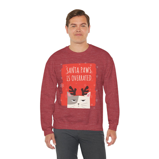 Grumpy Santa Paws Holiday Cat Sweatshirt