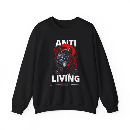 Anti-Living Wolf Sweatshirt - Dark Rebel Attire