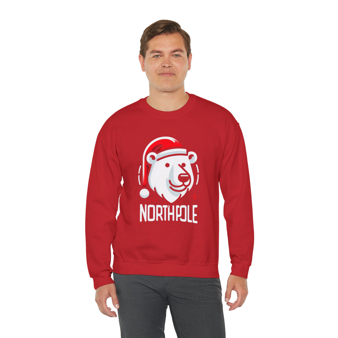 North Pole Bear Christmas Unisex Sweatshirt - Wave Fusions