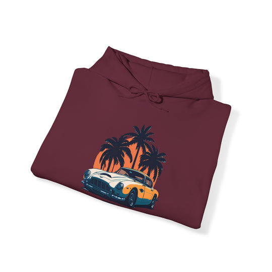 Drive in Paradise Classic Car Tropical Hoodie - Classic Sports Car Series