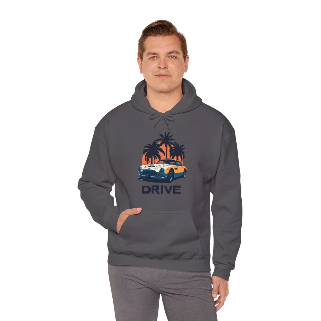 Drive in Paradise Classic Car Tropical Hoodie - Classic Sports Car Series