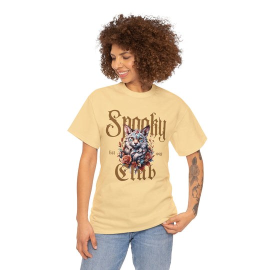 Spooky Club Floral Feline Cat T-Shirt - Spooky Club Charm