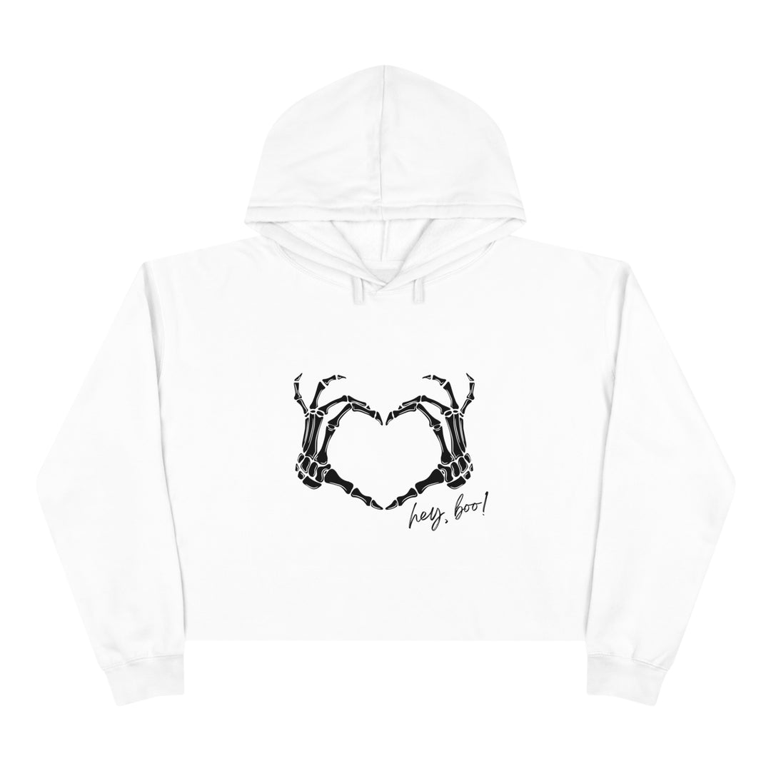 Hey boo Crop Hoodie - Wave Fusions