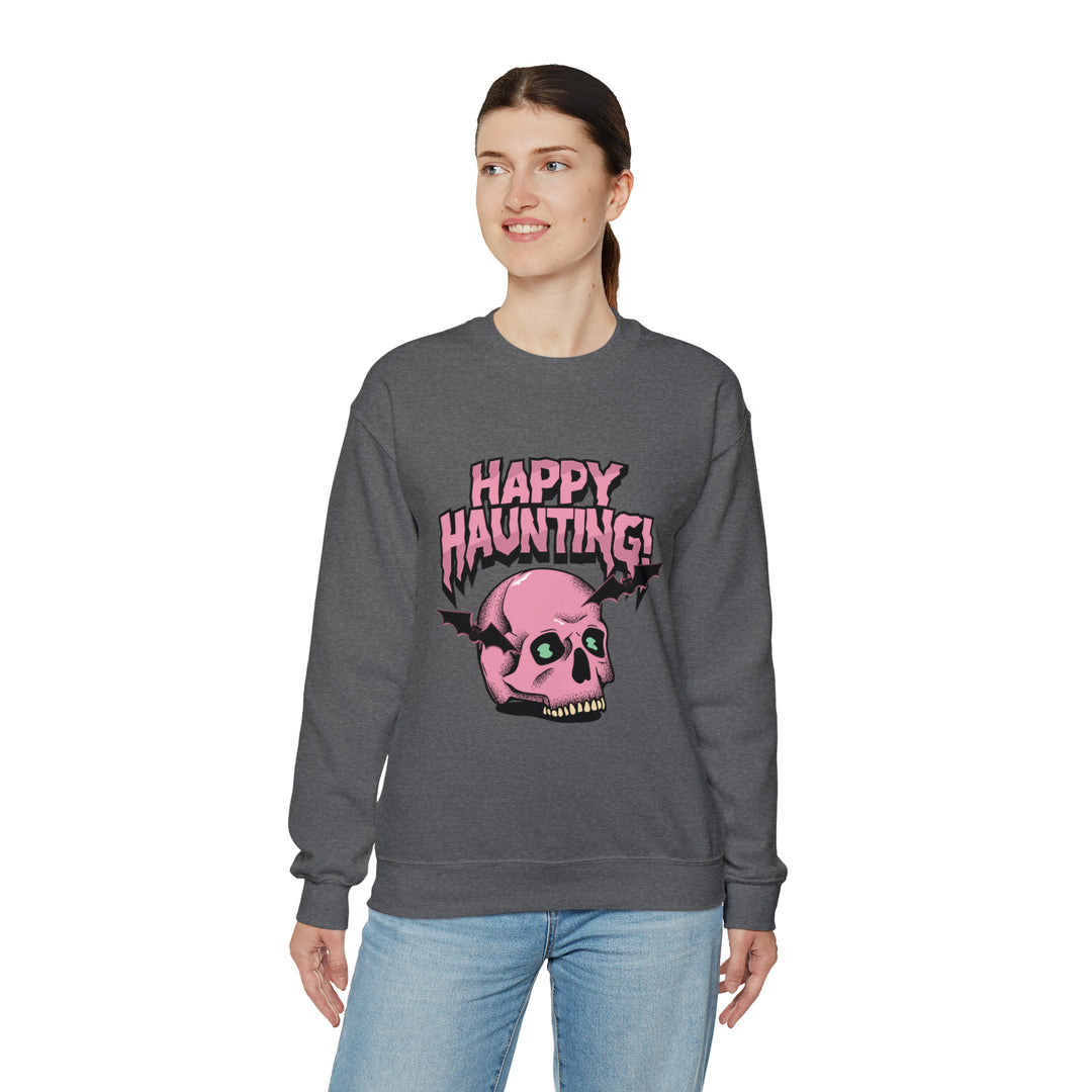 Happy Haunting Unisex Heavy Blend™ Crewneck Sweatshirt - Wave Fusions