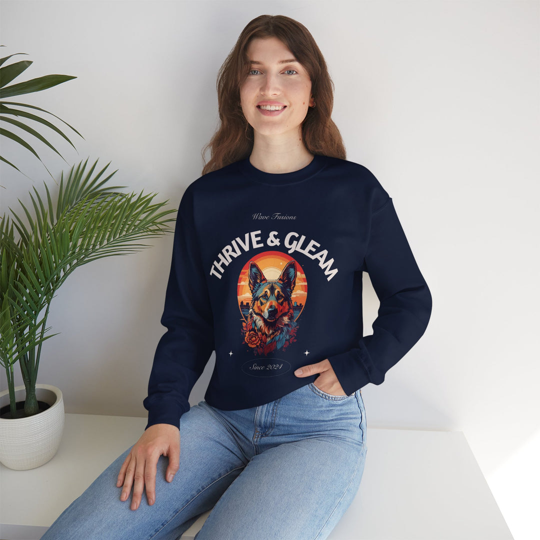 Urban Vista German Shepherd Dog Sweatshirt - Guardian of the City