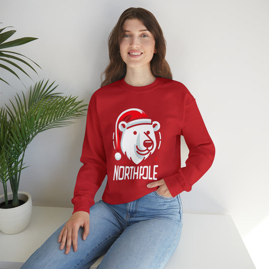 North Pole Bear Christmas Unisex Sweatshirt - Wave Fusions